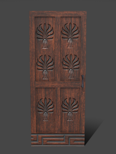 Modern Brown Wooden Door 